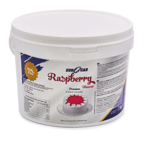 Raspberry cold glaze 7kg bucket for pastry decoration Eurocas UK