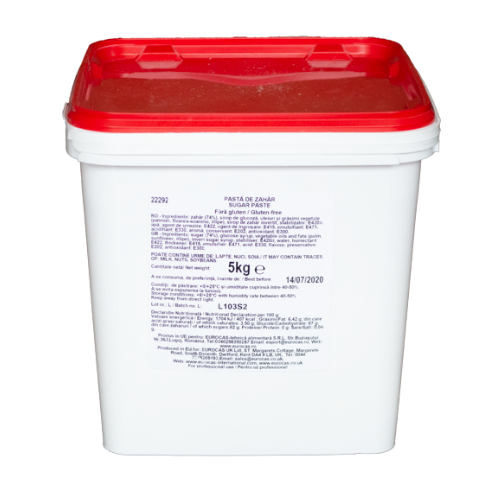 White roll out icing 5kg tub for cake decorating Eurocas UK